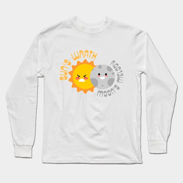 Gazing at Solar Eclipse Majesty Long Sleeve T-Shirt by TaansCreation 